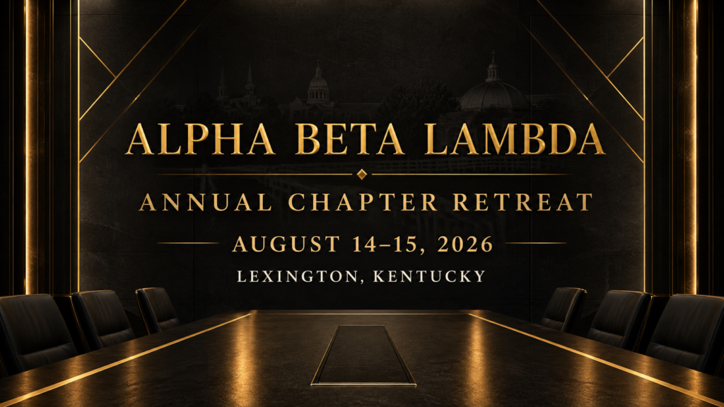 Alpha Beta Lambda Annual Chapter Retreat, August 14–15, 2026